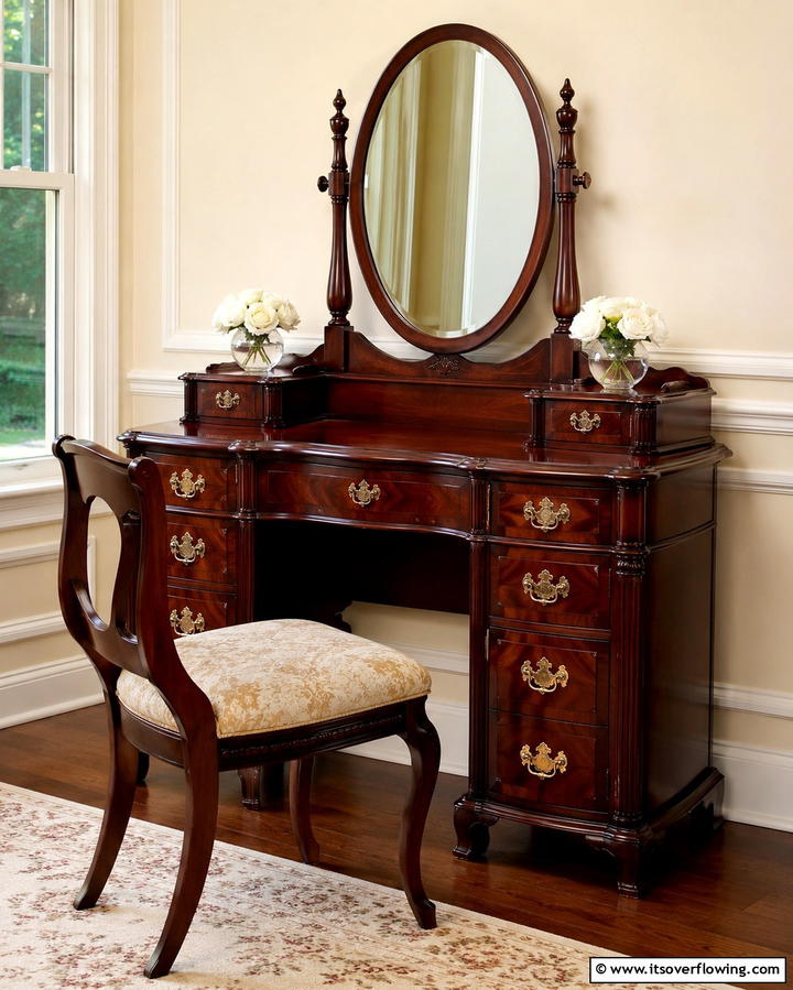 Classic Timeless Vanity Look - 30 Bedroom Vanity Ideas for Chic and Functional Dressing Areas