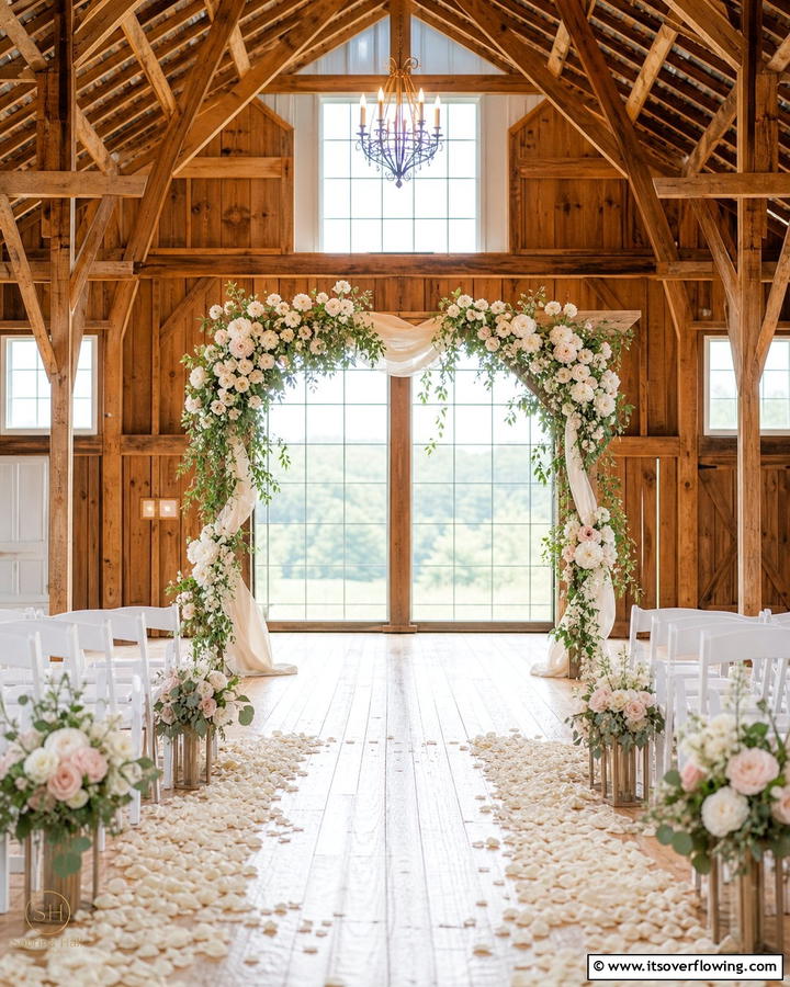 Classic Wedding Arches - 21 Barn Wedding Ideas for a Rustic and Romantic Celebration