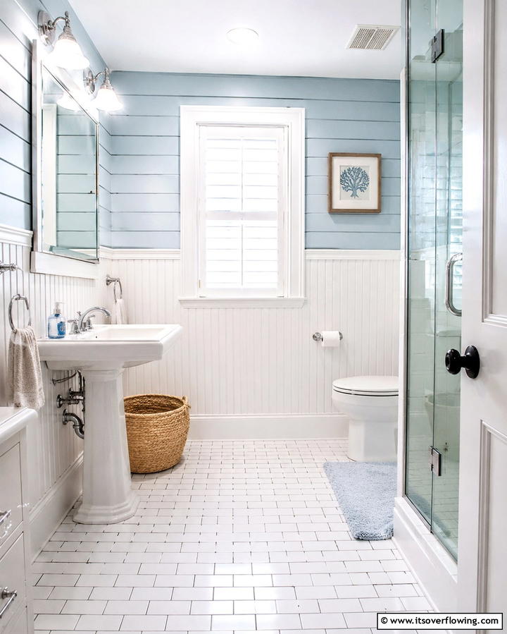 Classic White Beadboard Wainscoting - 25 Bathroom Wainscoting Ideas to Elevate Your Decor
