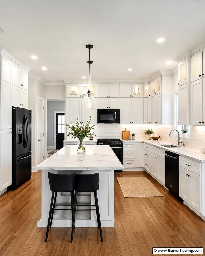 Classic White Cabinets - 20 What Color Cabinets Go With Black Appliances