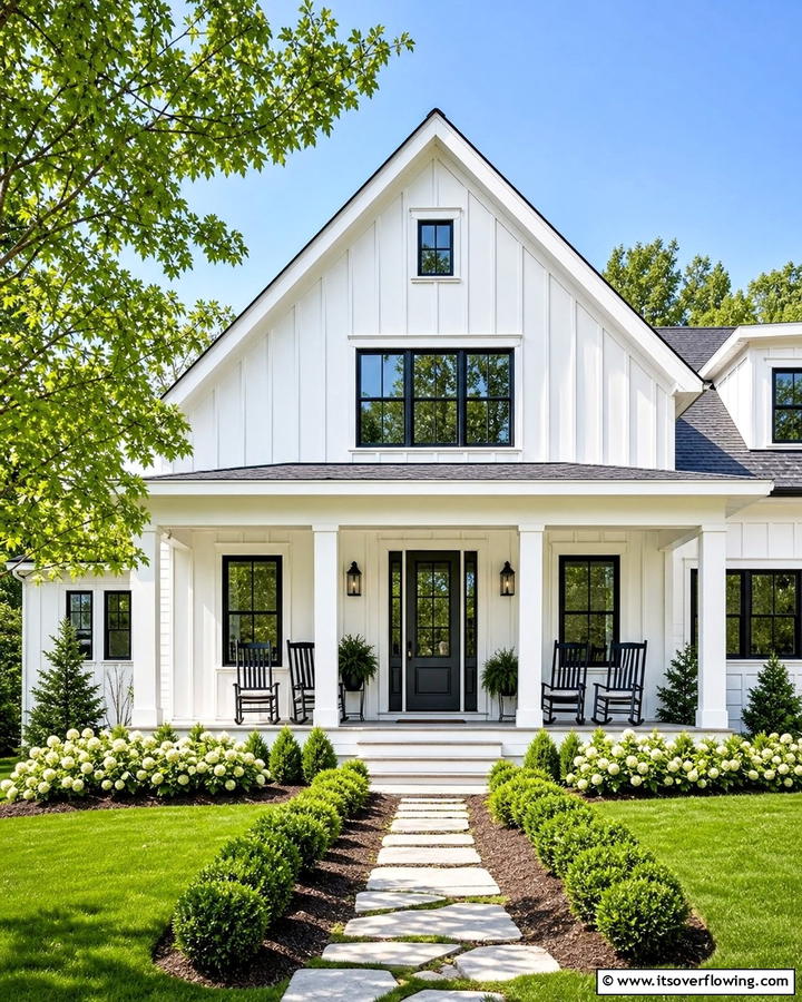 Classic White Elegance - 25 Board and Batten Siding Colors for Curb Appeal