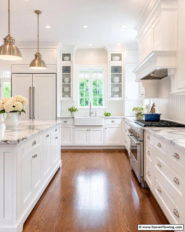 Classic White Kitchen Elegance - 21 Kitchen Ideas with White Appliances for a Clean Look