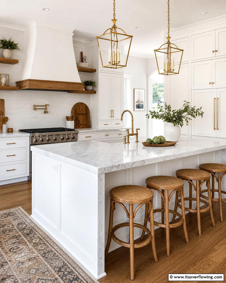 Classic White Kitchens - 25 Nancy Meyers Interior Design Ideas- Timeless & Elegant