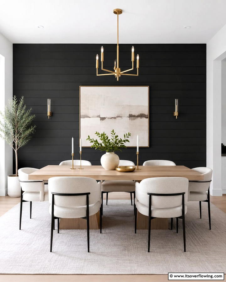 Classic White Shiplap Walls - 25 Shiplap Dining Room Wall Ideas for Rustic Charm