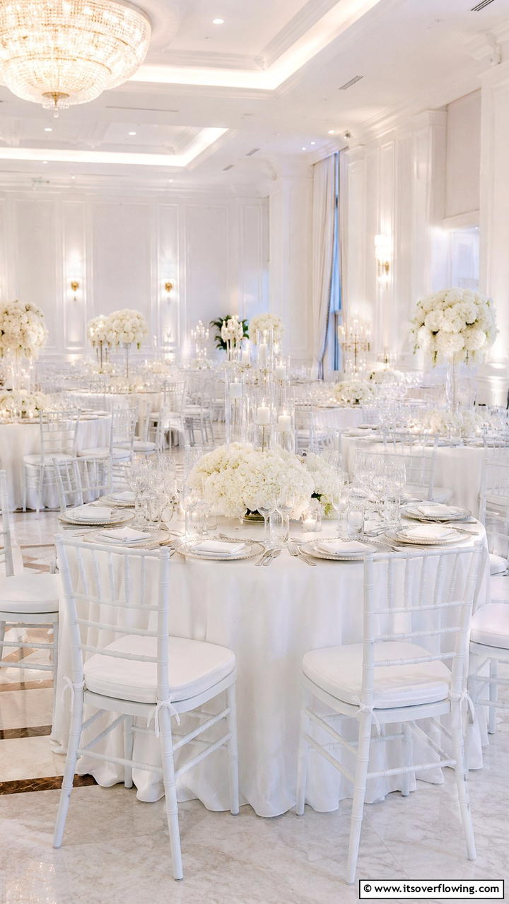Classic White Sophistication - 21 Elegant Wedding Decoration Ideas for a Memorable Event