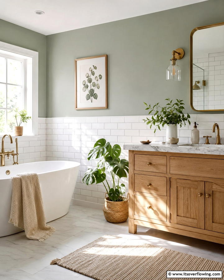 Classic White Subway Tiles - 30 Half-Wall Tile Bathroom Ideas for Functional Style