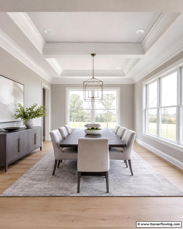 Classic White Tray Ceiling - 25 Tray Ceiling Ideas to Elevate Your Room’s Design