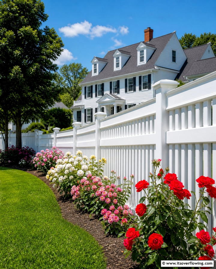Classic White Vinyl FenceExact - 25 Vinyl Fence Colors to Enhance Your Outdoor Space