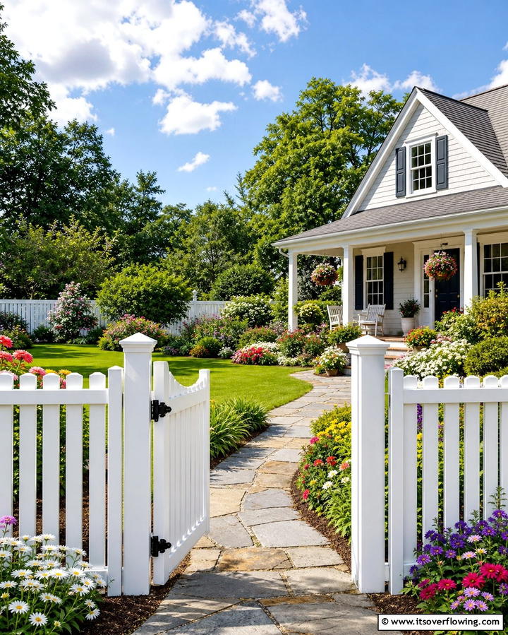 Classic White Vinyl FenceOne - 25 Vinyl Fence Colors to Enhance Your Outdoor Space