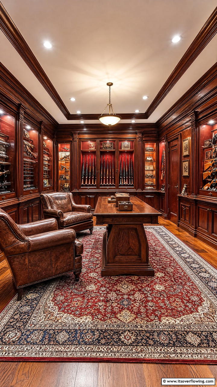 Classic Wood Paneling - 25 Man Cave Gun Room Ideas for the Ultimate Space