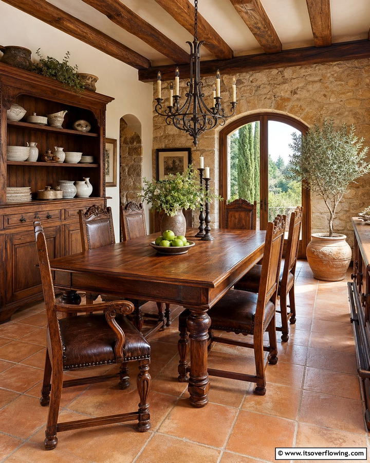 Classic Wooden Furniture - 30 Tuscan Interior Design Ideas for Earthy Mediterranean Style
