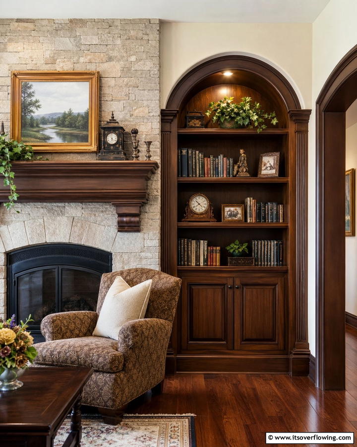 Classic Wooden Nook Shelf - 21 Corner Shelf Ideas for Stylish Space Optimization