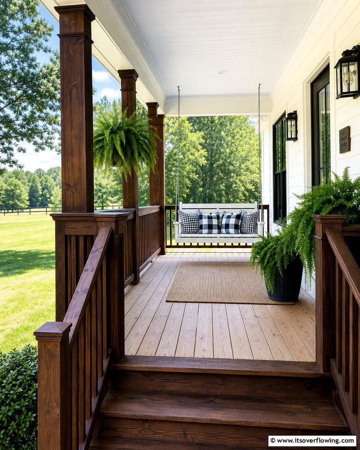 Classic Wooden Railings - 25 Front Porch Railing Ideas to Enhance Curb Appeal