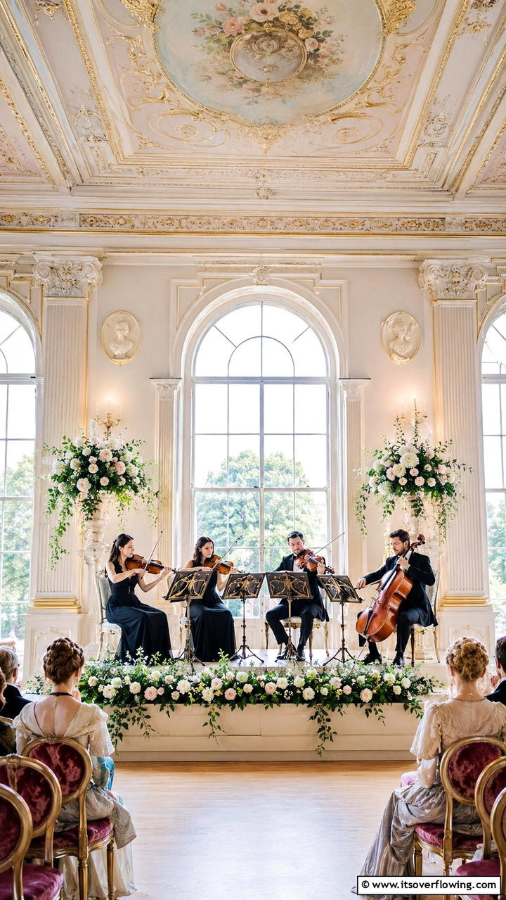 Classy String Quartet Music - 30 Bridgerton Wedding Ideas for Regency-Inspired Celebrations