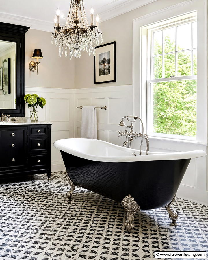 Clawfoot Tubs - 25 Gothic Bathroom Ideas for a Dramatic and Stylish Space