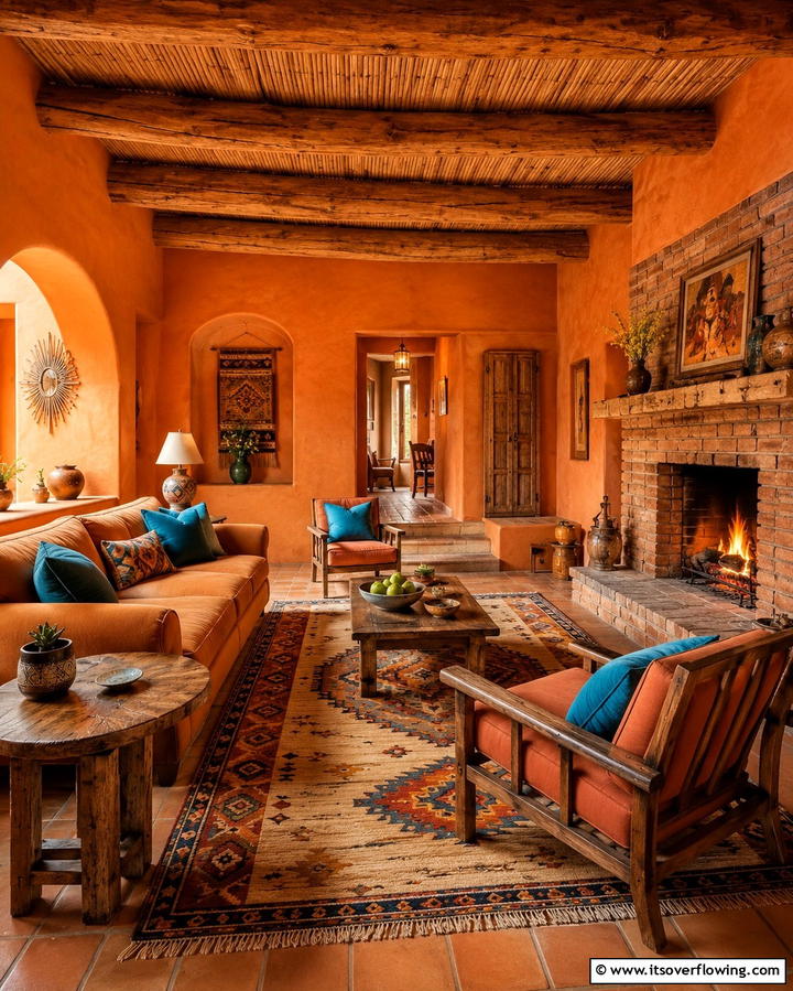 Clay Orange Charm - 25 Mexican Interior Paint Colors for a Vibrant and Authentic Home