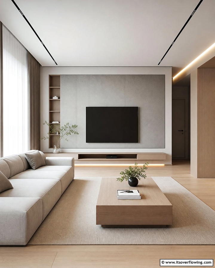 Clean Lines with Simple Furniture - 21 Minimalist Living Room Ideas to Simplify Your Space
