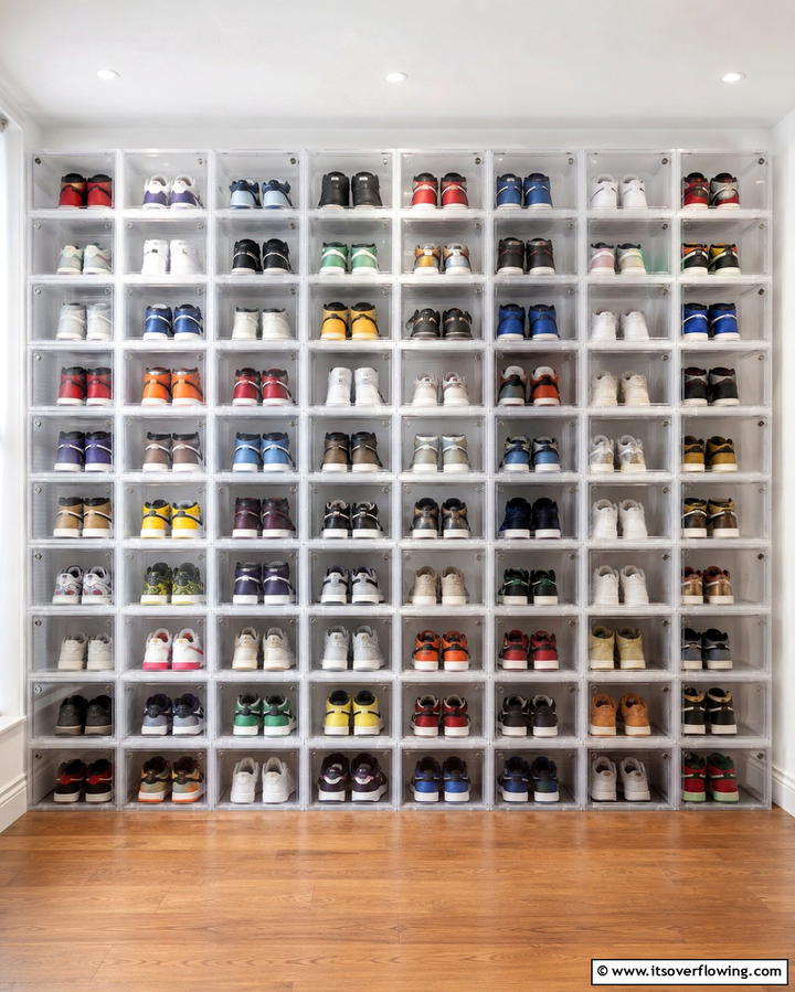 Clear Plastic Shoe Boxes - 25 Smart Garage Shoe Storage Ideas for Organization