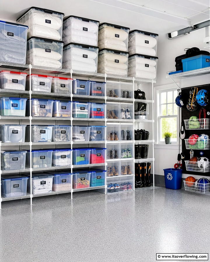 Clear Plastic Storage Bins - 20 Comforter Storage Ideas to Maximize Space