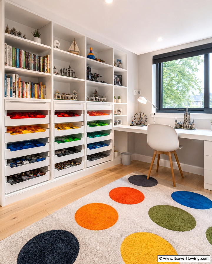 Clever Bookcase Integrations - 30 Creative Lego Storage Ideas to Organize Kids’ Spaces