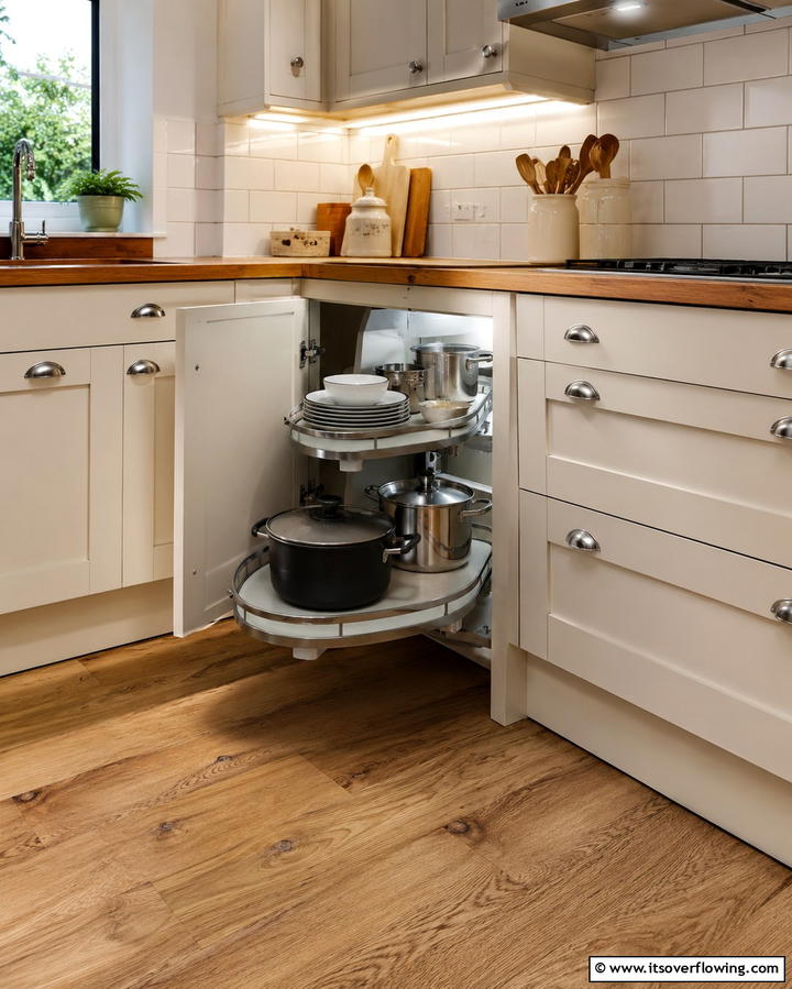 Clever Corner Cabinets - 30 Galley Kitchen Ideas for Efficient and Stylish Layouts