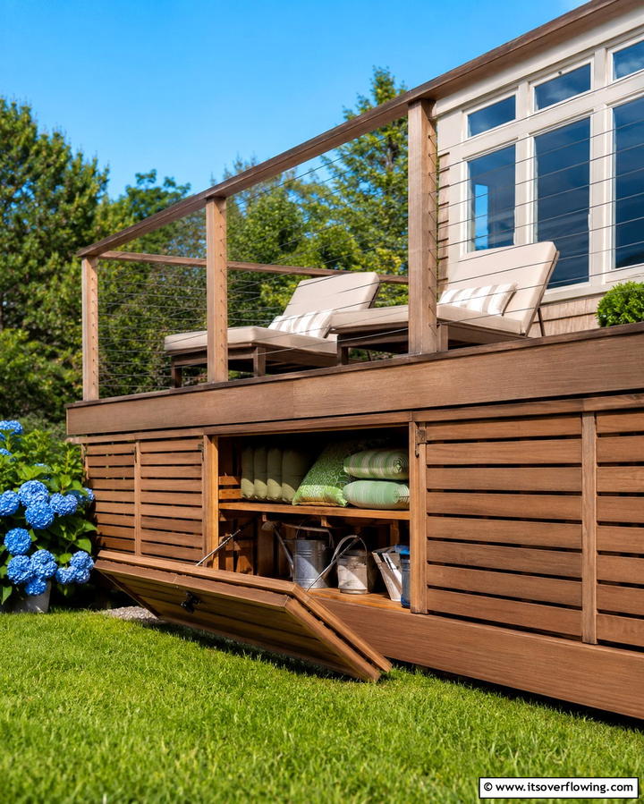 Clever Storage Under Deck - 30 Budget-Friendly Backyard Deck Ideas for Stylish Outdoor Living
