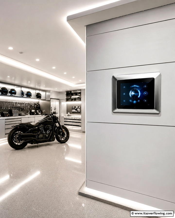 Climate Control for Comfort - 25 Motorcycle Garage Ideas for Bike Enthusiasts