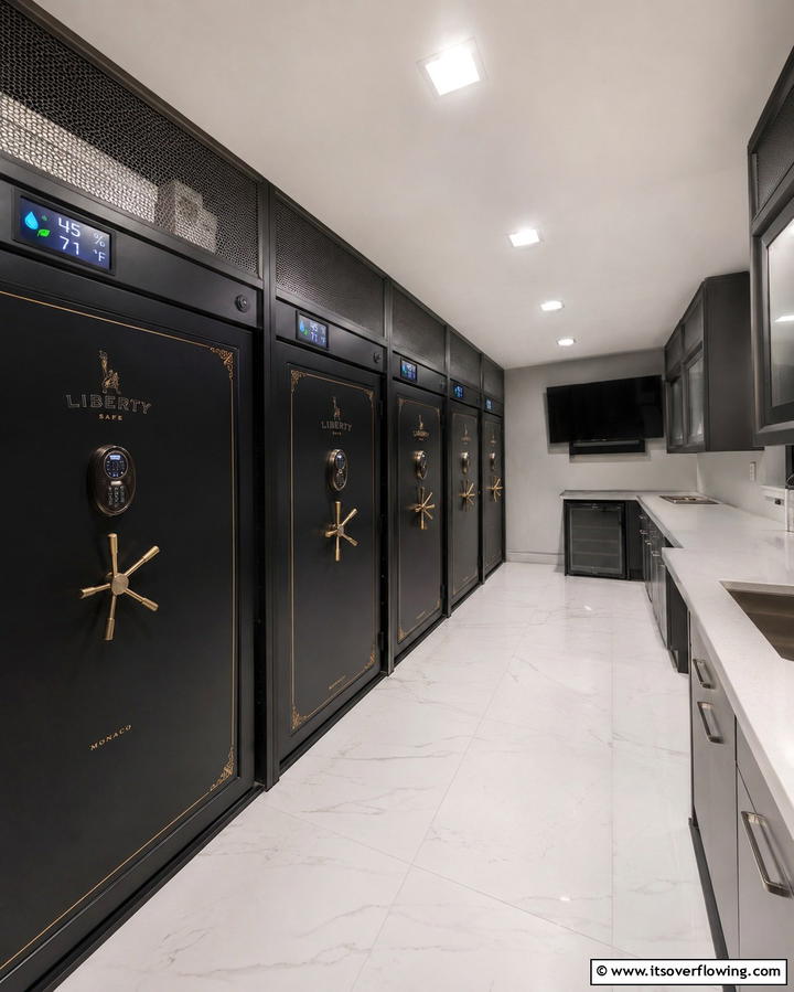 Climate Controlled Gun Safes - 25 Man Cave Gun Room Ideas for the Ultimate Space
