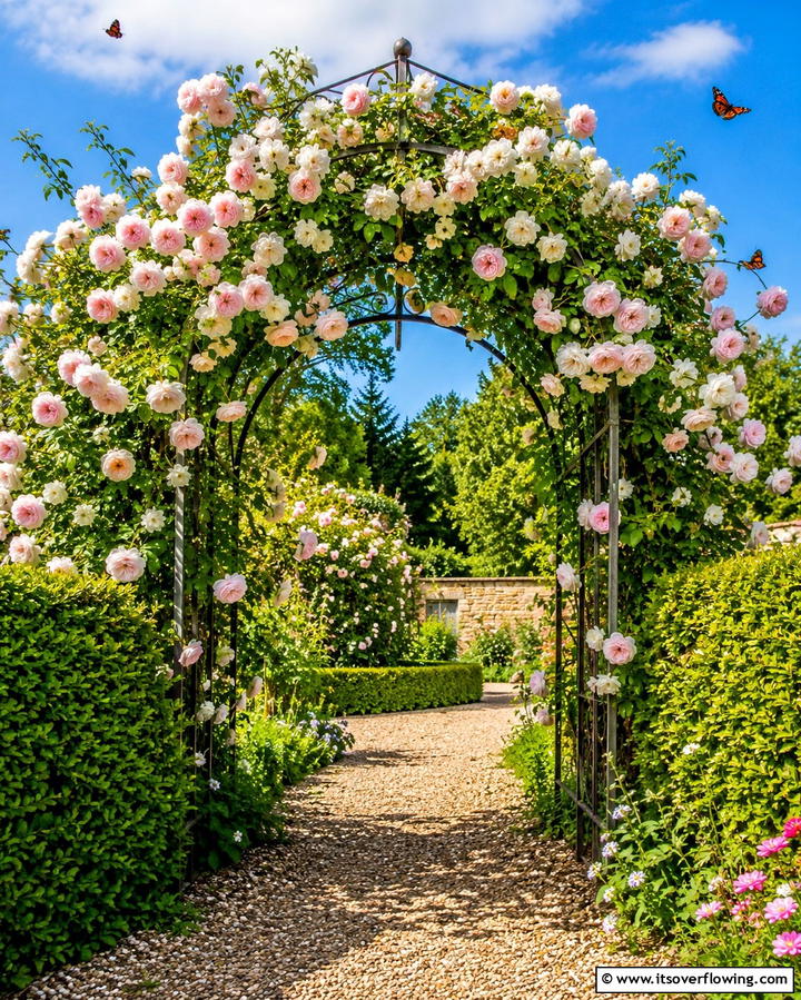 Climbing Roses on Arches - 25 English Garden Ideas for a Charming Outdoor Space