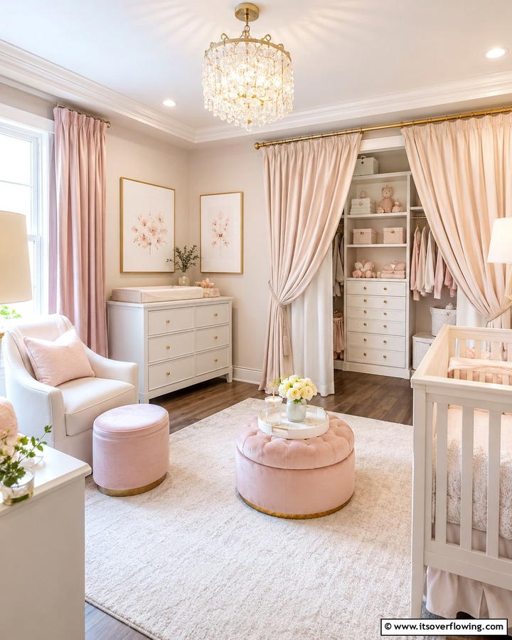 Closet Curtains for a Stylish Touch - 25 Nursery Closet Ideas for Organized Baby Spaces