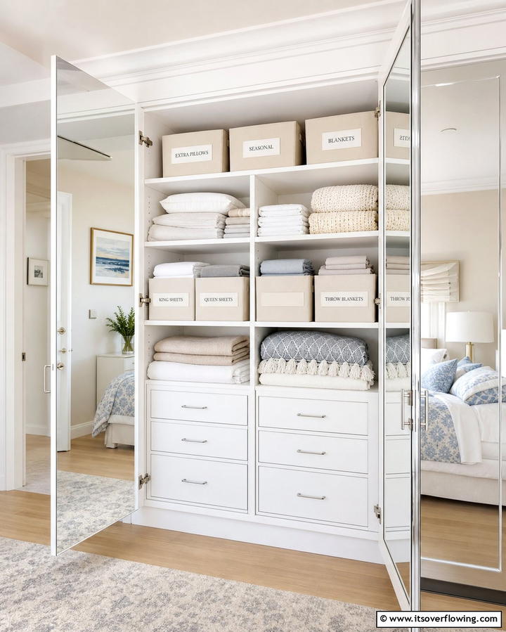Closet Organizers - 25 Creative Bedding Storage Ideas for Small Spaces