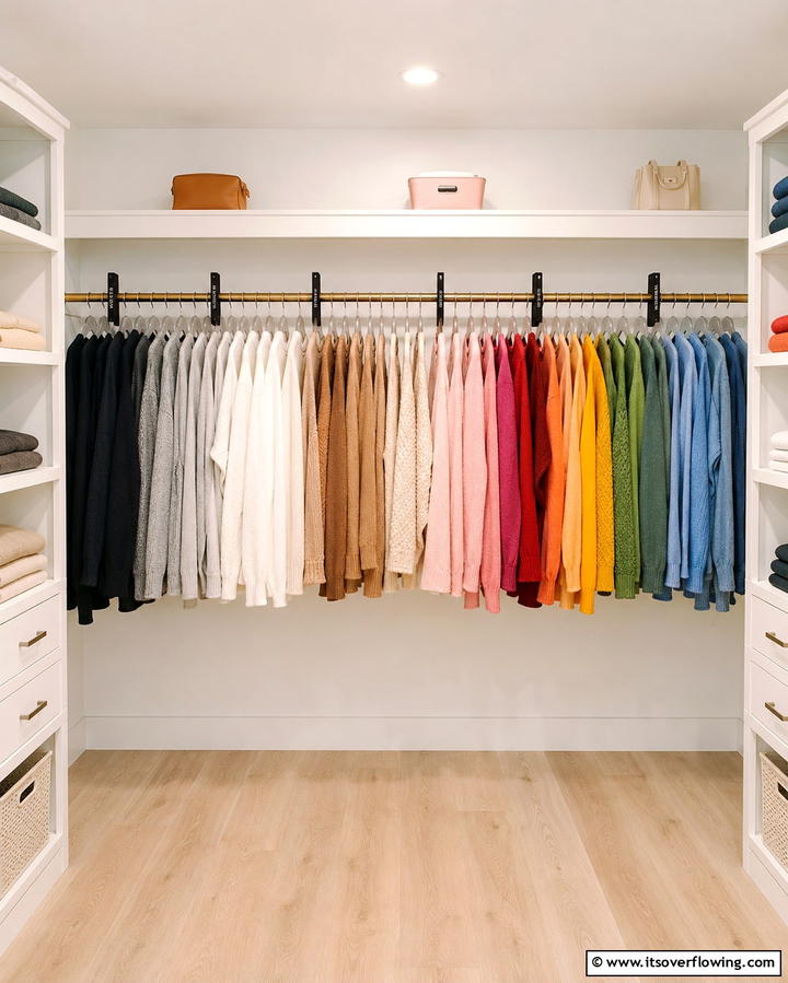 Closet Rod Dividers - 20 Sweater Storage Ideas to Organize Your Wardrobe