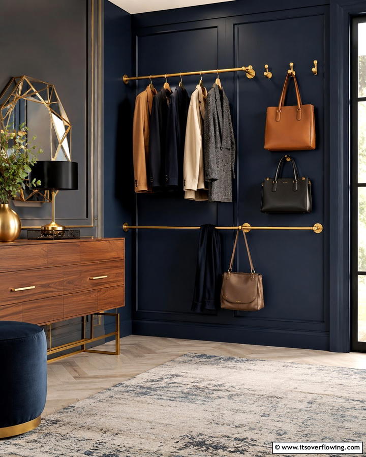 Closet with Hanging Rods and Hooks - 25 Open Closet Ideas to Maximize Your Space