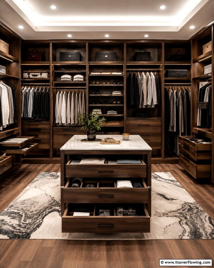 Closet with Open Drawers and Compartments - 25 Open Closet Ideas to Maximize Your Space