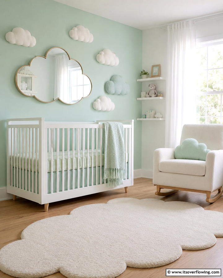 Cloud Inspired Decor - 25 Nursery Wall Decor Ideas to Create a Cozy and Cute Space