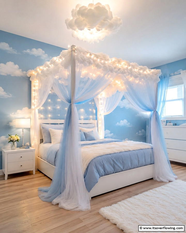 Cloud Themed Canopy Beds - 25 Dreamy Cloud-Themed Bedroom Ideas for Relaxation