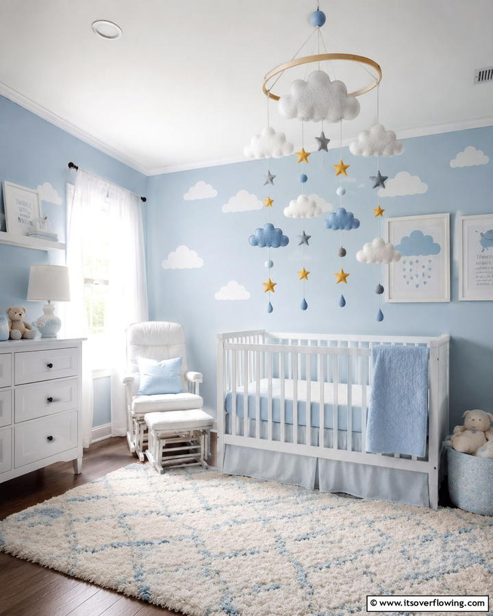 Cloud Themed Mobile Decorations - 25 Dreamy Cloud-Themed Bedroom Ideas for Relaxation