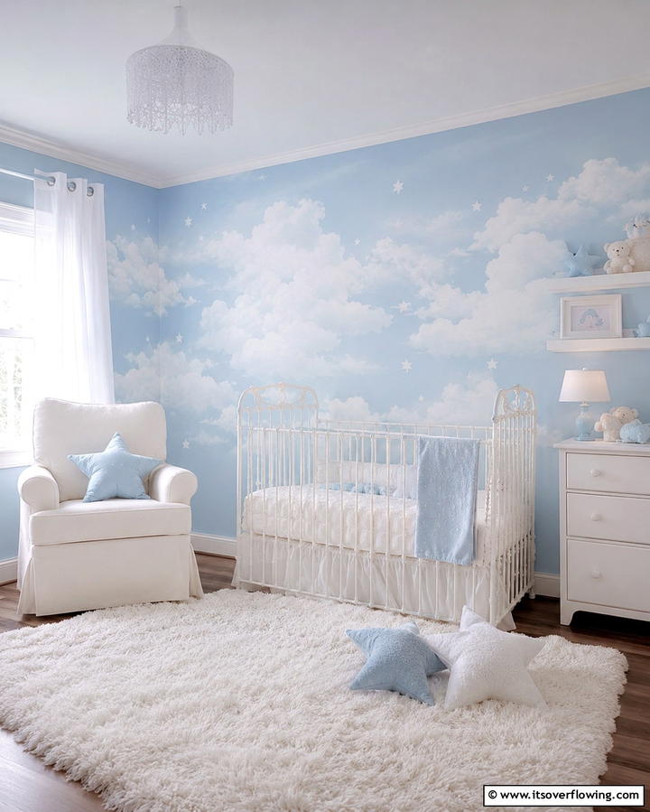 Cloud and Sky Themes - 25 Nursery Wall Decor Ideas to Create a Cozy and Cute Space
