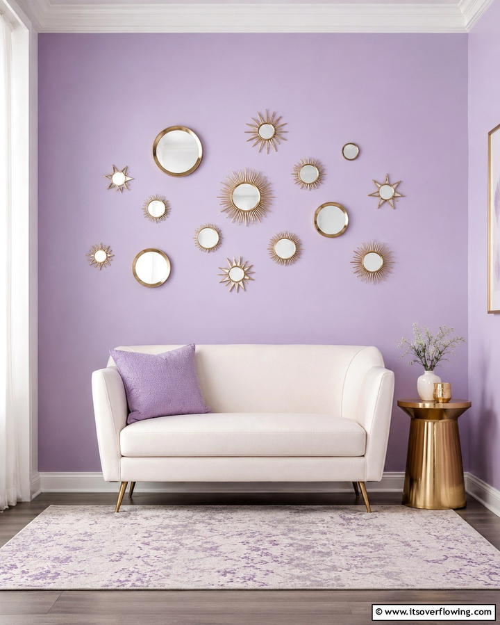 Cluster of Small Mirrors for Artistic Flair - 25 Living Room Mirror Ideas to Brighten Your Space