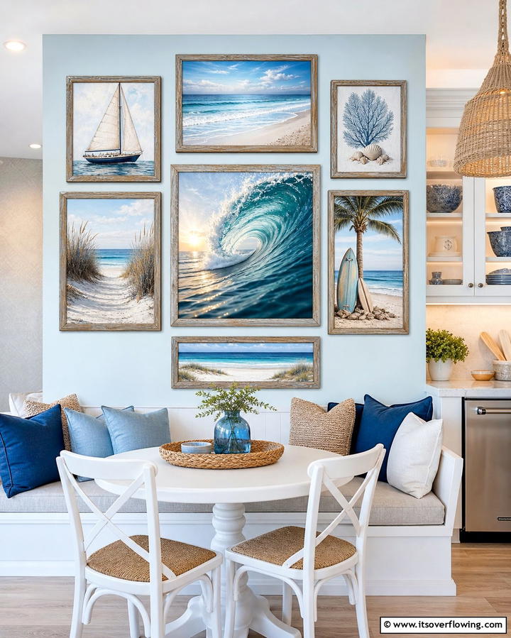 Coastal Artwork to Set the Mood - 25 Coastal Kitchen Ideas for a Beach-Inspired Look