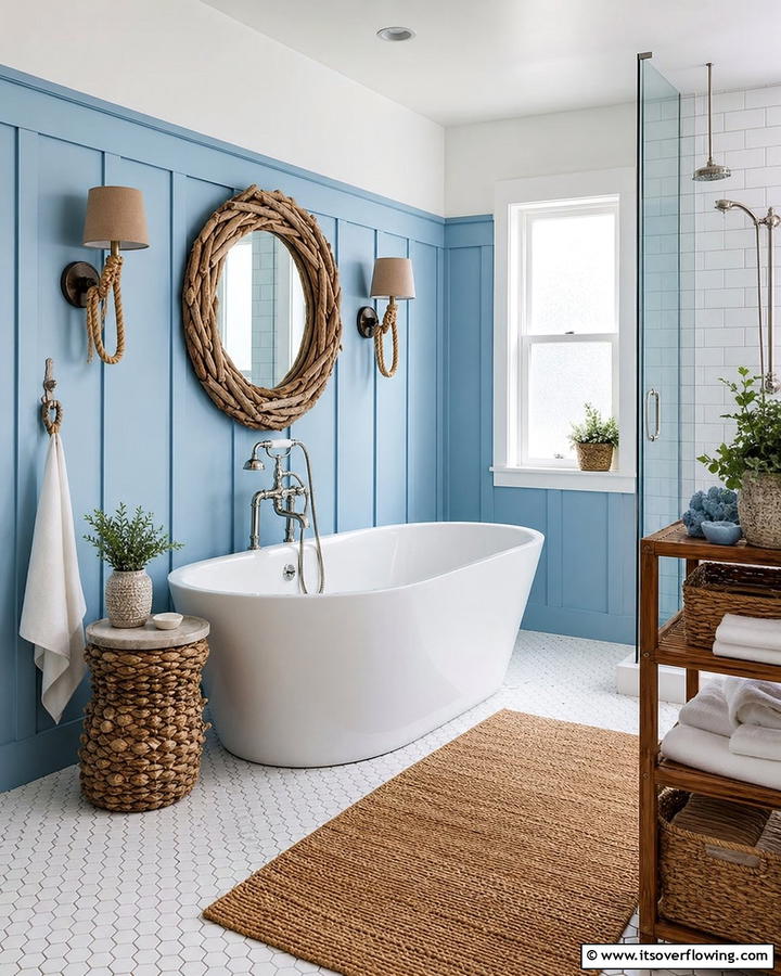 Coastal Blue Board and Batten - 25 Board and Batten Wall Ideas to Elevate Your Home’s Interior