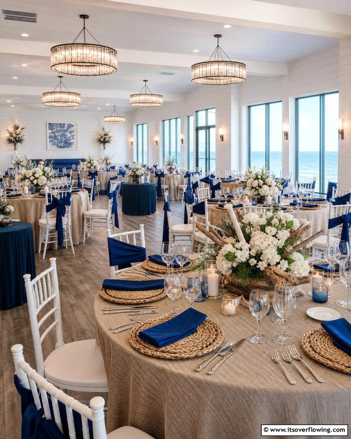 Coastal Blue Fusion - 30 Blue Wedding Theme Ideas for Serene Celebrations