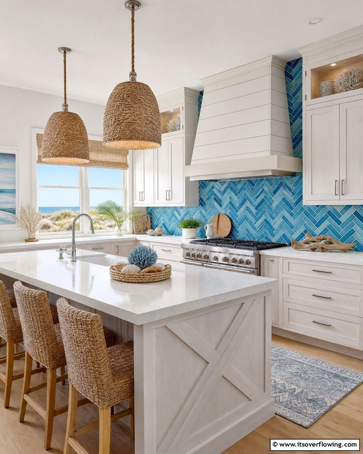 Coastal Blue Inspirations - 21 Kitchen Backsplash Ideas for Striaking Visual Impact