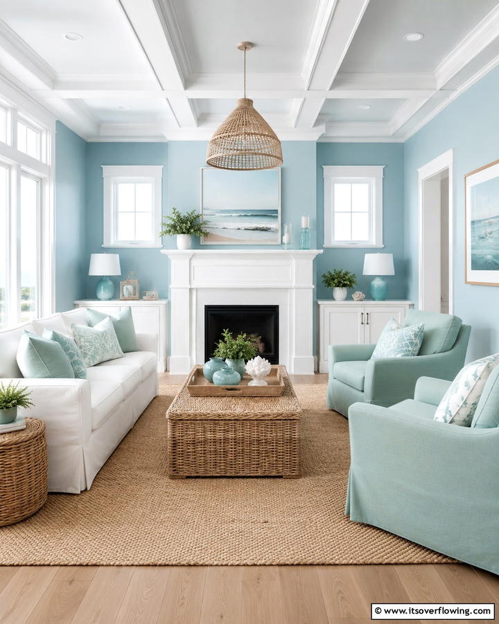 Coastal Blue Serenity - 30 Refreshing Blue and Green Color Combos for Home Decor