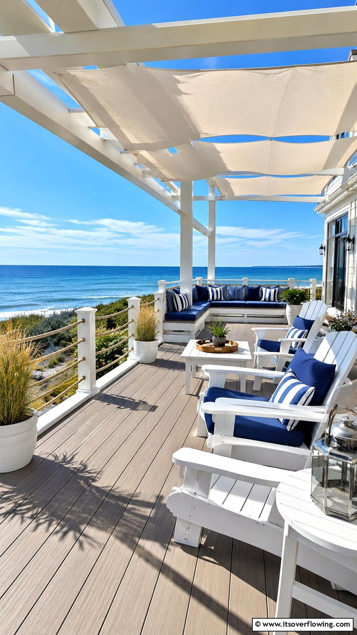 Coastal Breeze Composite Deck - 30 Composite Deck Ideas- Stylish and Durable Outdoor Designs