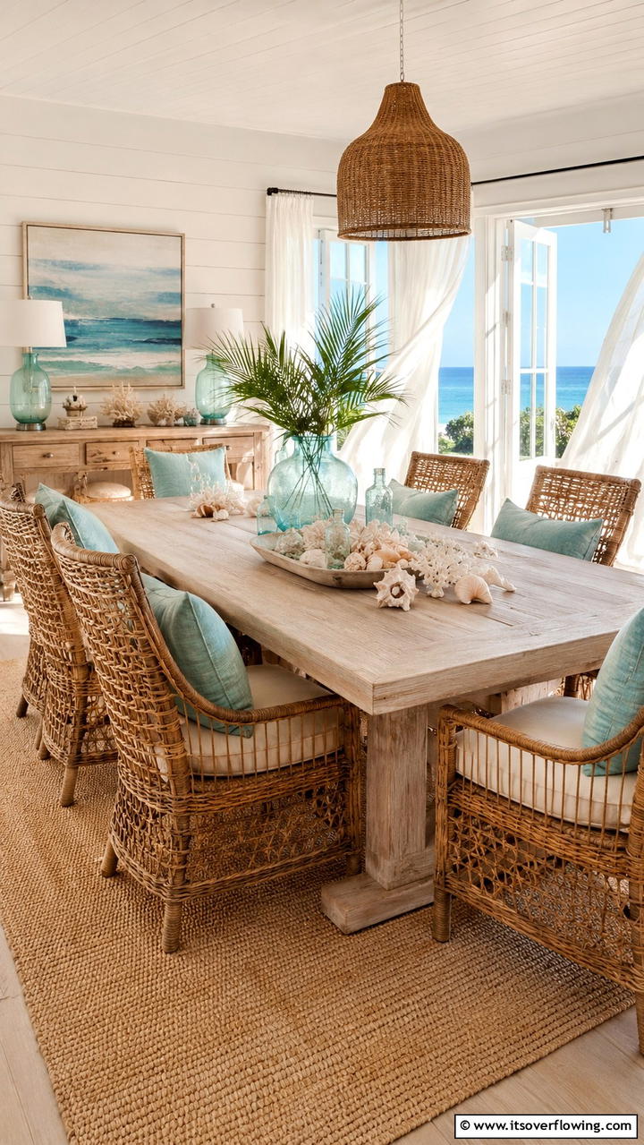 Coastal Breeze Dining - 30 Dining Room Ideas for Memorable Gatherings