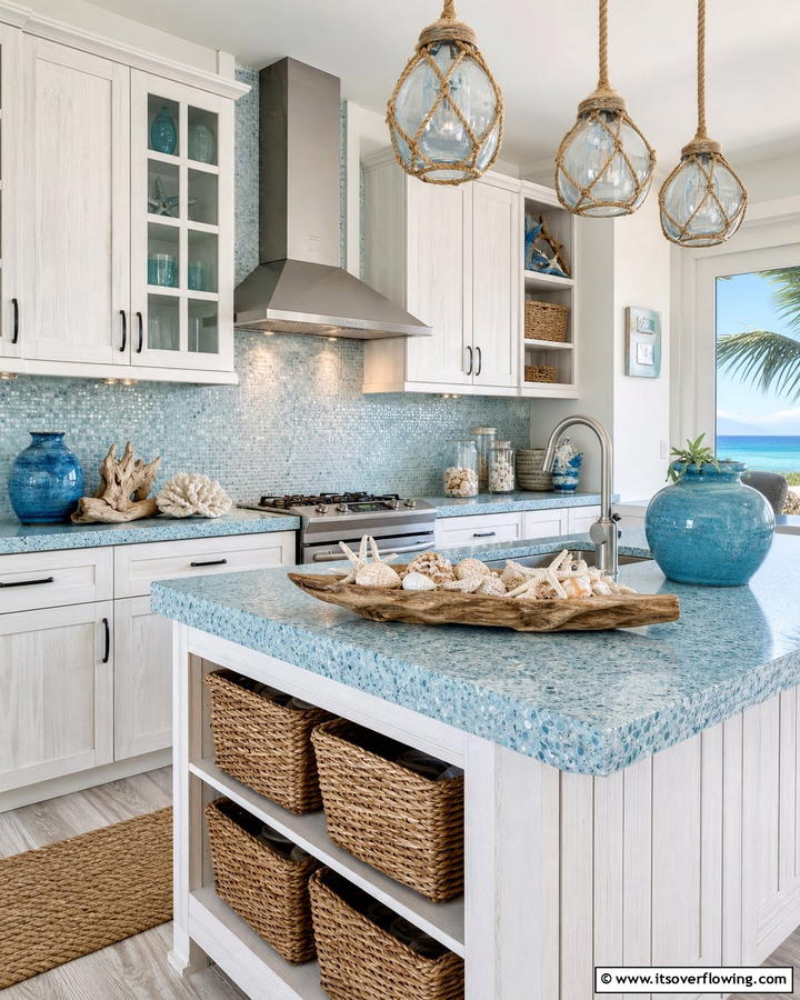 Coastal Breeze Kitchen Counter Themes - 30 Kitchen Counter Decor Ideas to Elevate Your Space