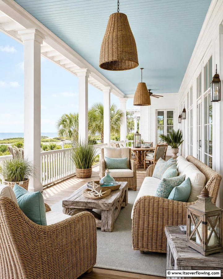 Coastal Breeze Veranda - 21 Covered Porch Ideas for Year-Round Outdoor Comfort
