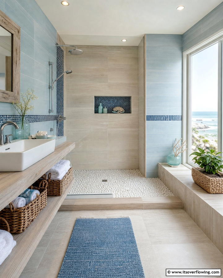 Coastal Breeze Wet Room - 30 Modern Wet Room Ideas for Sleek Bathroom Functionality