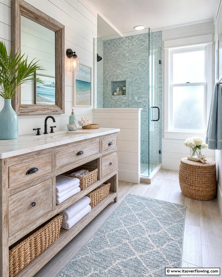 Coastal Chic Bathroom - 21 Luxury Bathroom Ideas for a Spa-Like Retreat